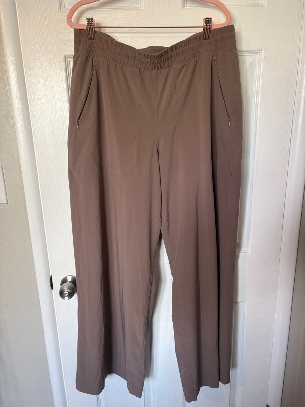 Lululemon wide legged swift pant (or similar) light Brown